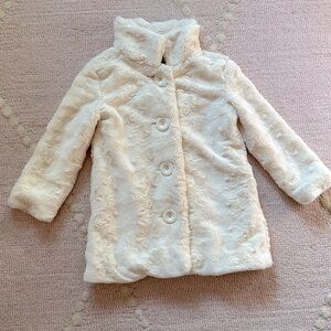White fancy winter girls coat 4/5